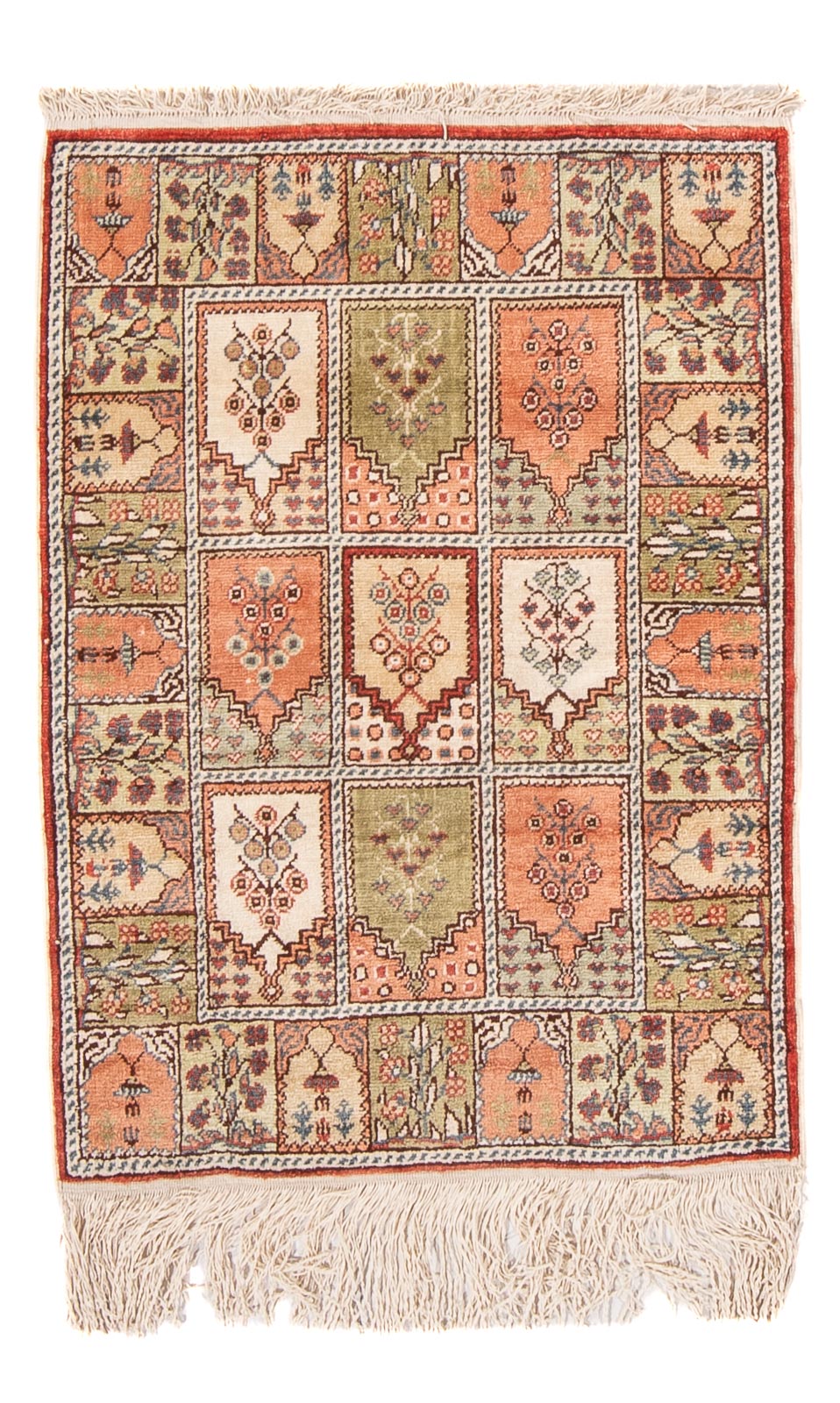Orientteppich Handgeknüpft 45 cm x 59 cm Seide – Ansicht 1