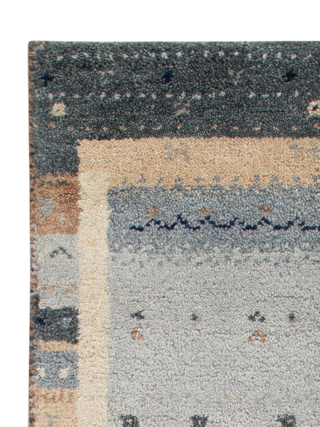 Gabbeh Teppich Handgeknüpft 60 cm x 90 cm Schurwolle – Ansicht 3