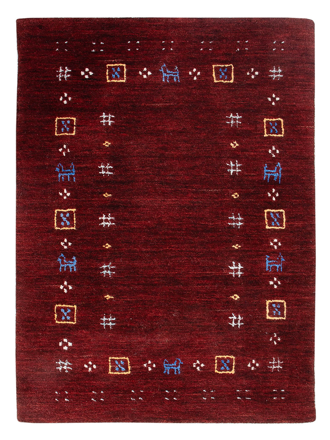 Moderner Teppich Handgewebt 60 cm x 90 cm Schurwolle – Ansicht 1